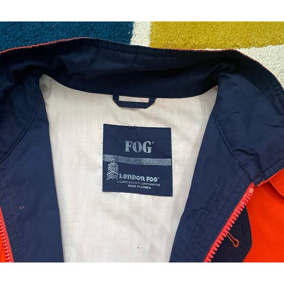 Vintage London Fog Full-Zip Harrington Orange Jacket Medium - Picture 6 of 10